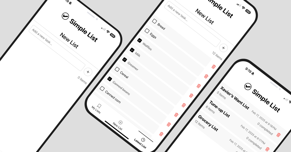 Simple List App screenshot